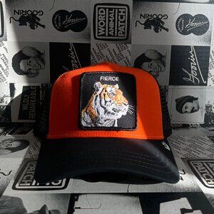 Authentic Goorin Bros The Fierce Tiger "Fierce" Orange / Black Hat (NWT)